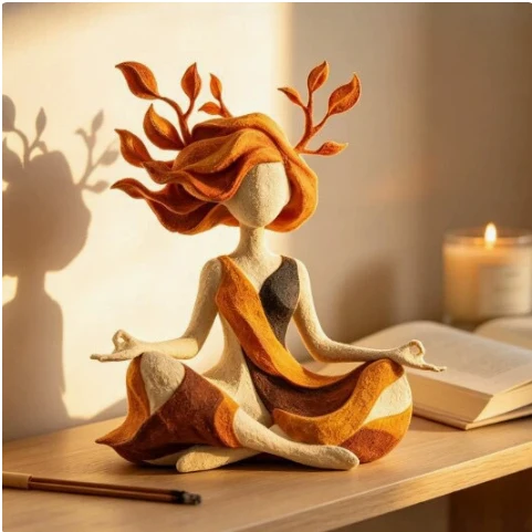 MeditationFigurine: Avkopplande Ande Meditation Figurine Heminredning