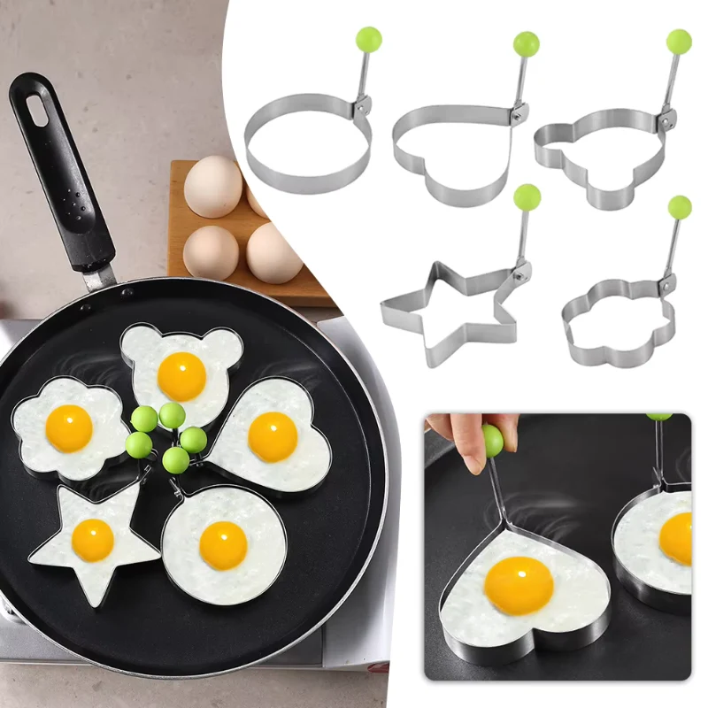 Globetrek° ShapeMolders - Kreativa Roliga Ägg- Och Pannkaksformar Uppsättning