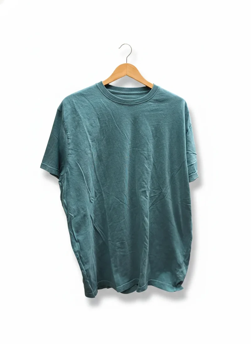 Dressmann t-shirt i bomull, teal XL