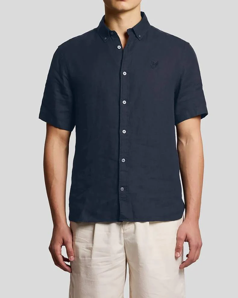 Linen SS Tonal Skjorta