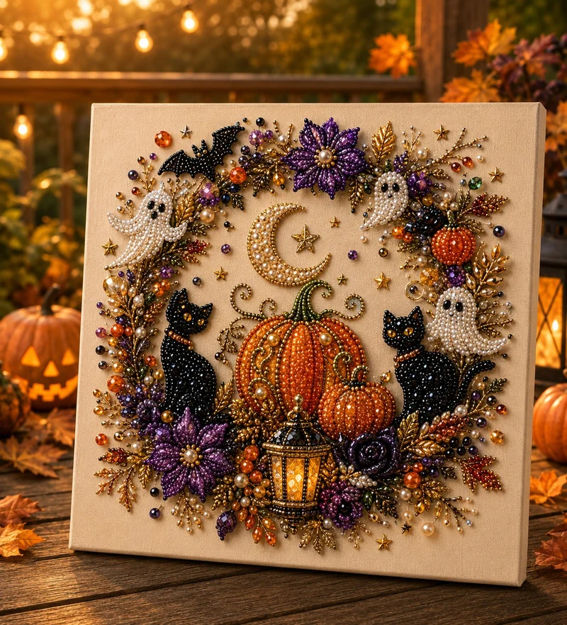 Kletshuts™ HalloweenArt: Halloween Kreativ DIY Glitter Hantverkskit
