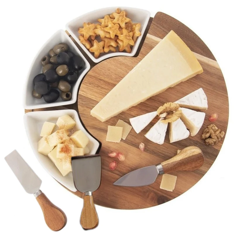Globetrek° SnackPlatter - Elegant Rund Komplett Snackserveringsfat Uppsättning