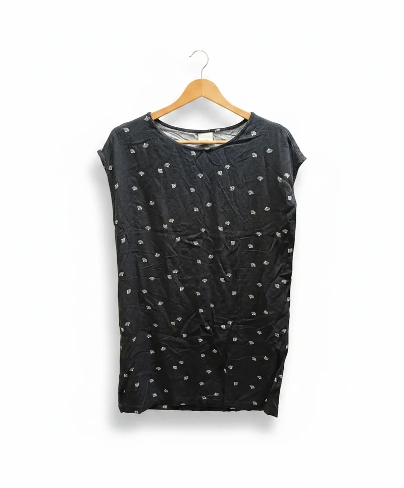 Vero Moda svart mönstrad t-shirt med kort ärm