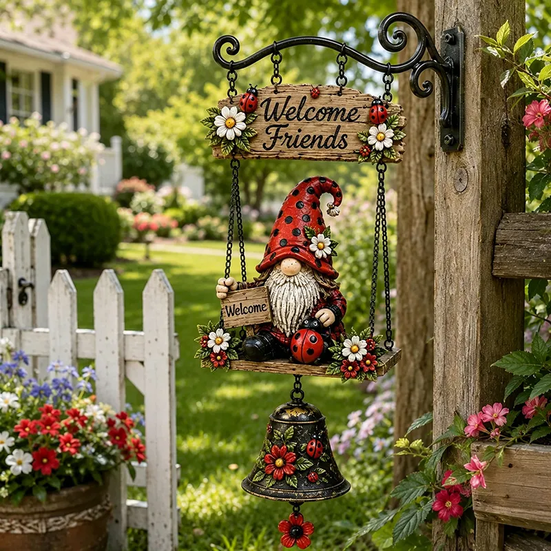 WelcomeBell - Patio Välkomst Gnom Dörrklocka Dekoration