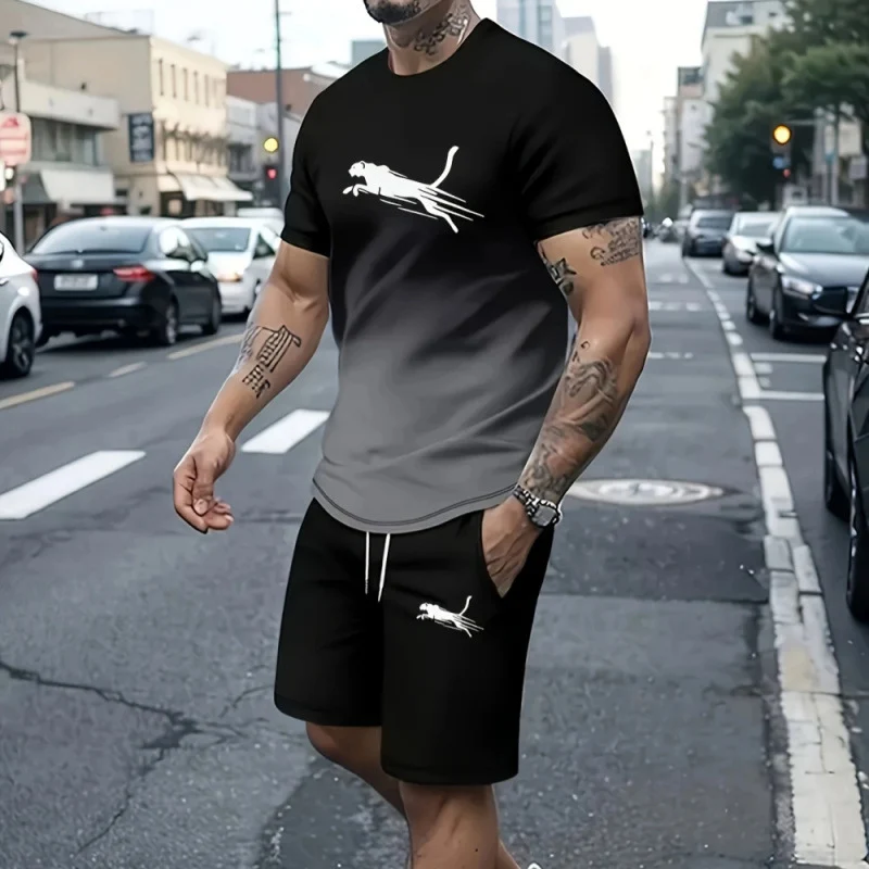 Icone™ StreetwearOutfit - Avslappnad Streetwear Tvådelad Outfit För Män