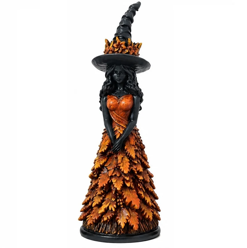 WitchFigurine - Förtrollad Gotisk Höst Häxa Figur
