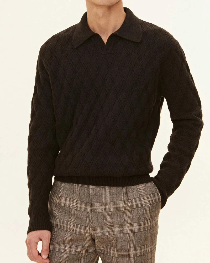Melker Structured V-Neck Tröja