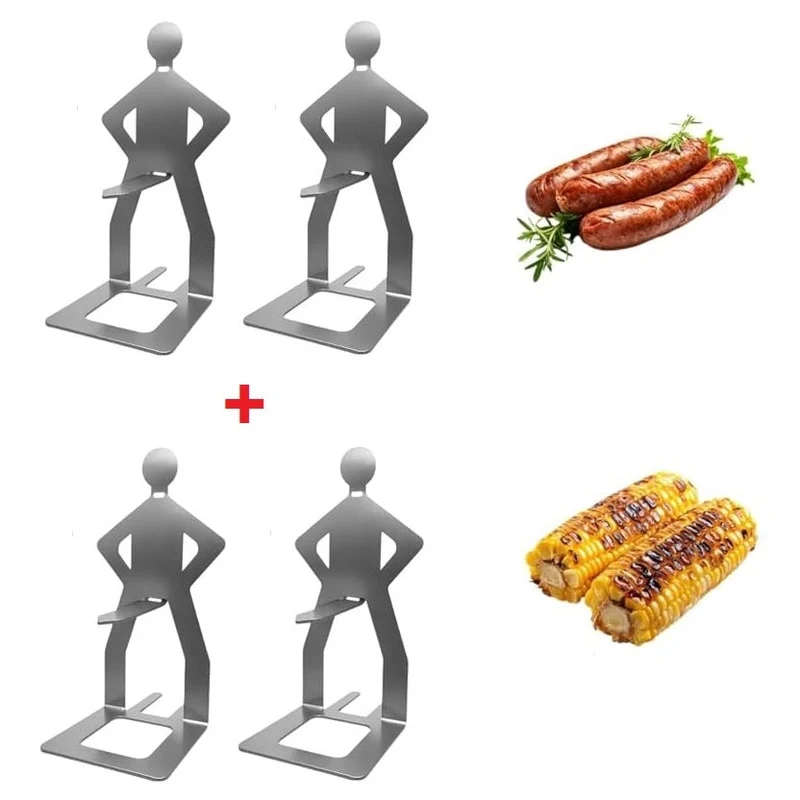 Globetrek° HotdogHolder 2+2 GRATIS: Rolig BBQ, Hotdog Och Korv Grillhållare