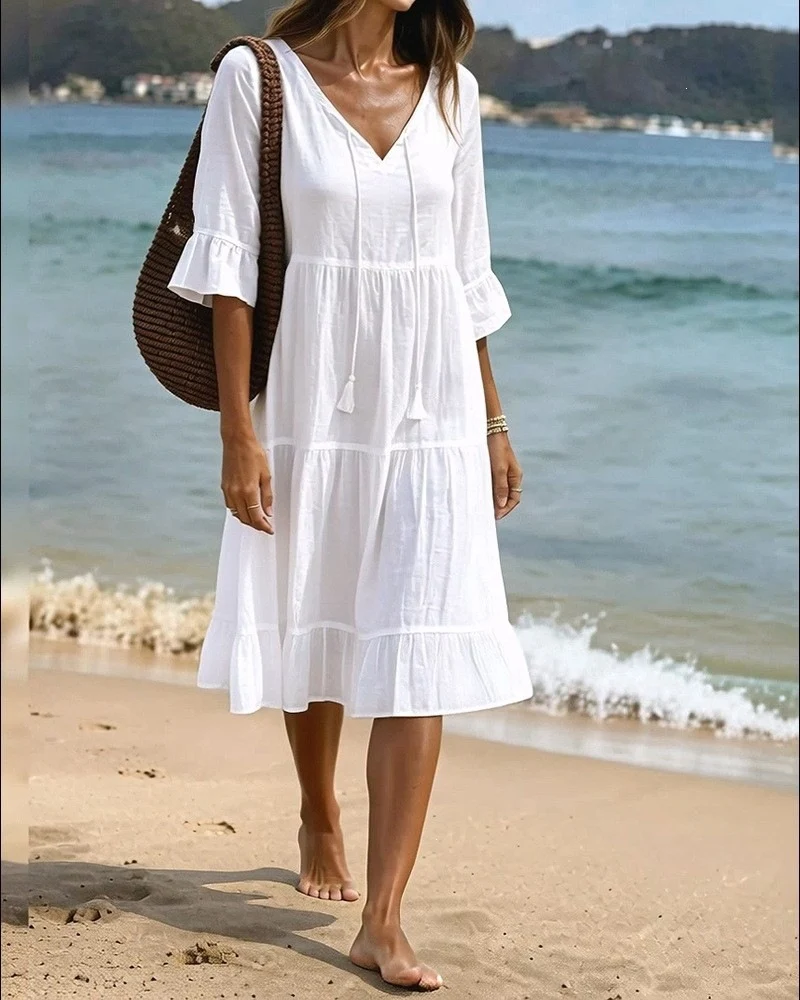 Icone™ FashionDress: Sommar Casual Lös Passform Modeklänning För Kvinnor