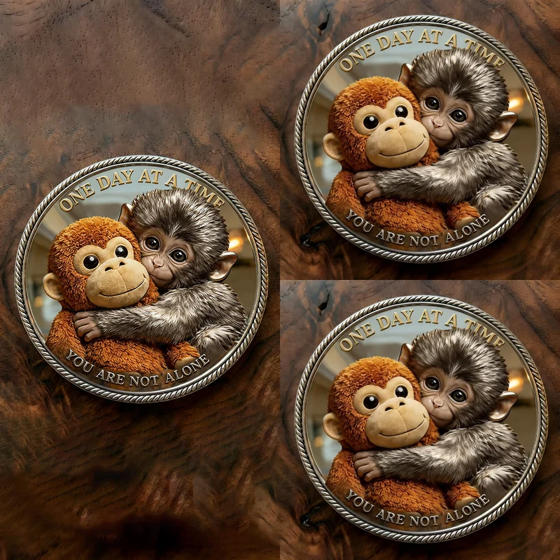 MonkeyCoin 1+2 GRATIS - Bedårande Och Meningsfullt Minne Mynt