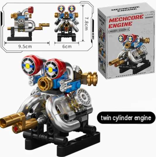 Kletshuts™ EngineModel 1+1 GRATIS: DIY Mekanisk Motor Modell Byggsats
