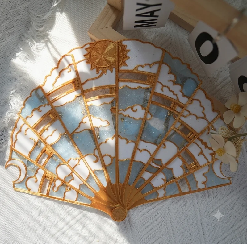 HandFan - Magisk Och Elegant Invecklad Design Handfläkt Tillbehör