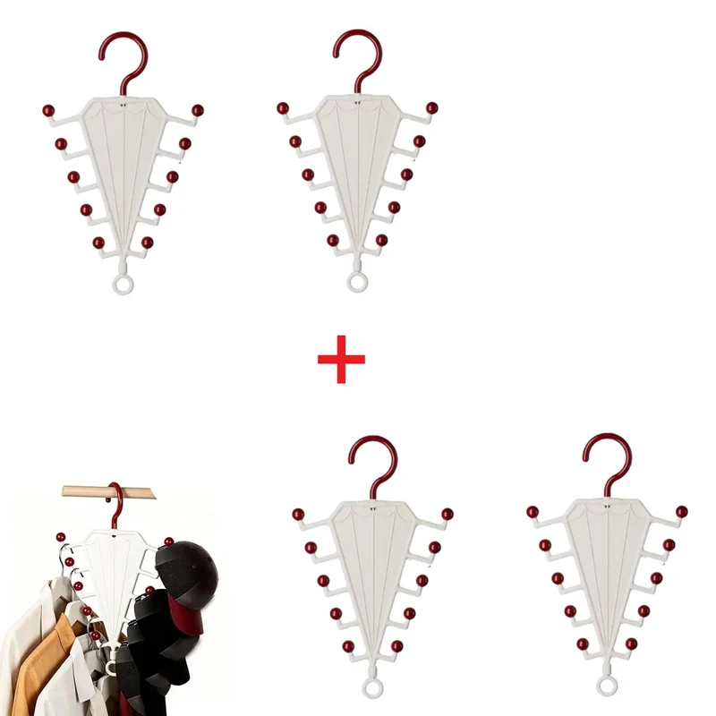 GlideHold® UmbrellaHanger 2+2 GRATIS: Multifunktionell Hållare Paraply Formad Hängare