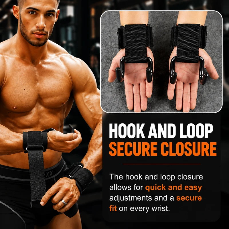 HookStraps - Fitness Och Tyngdlyftning Krok Träning Gym Handledsremmar