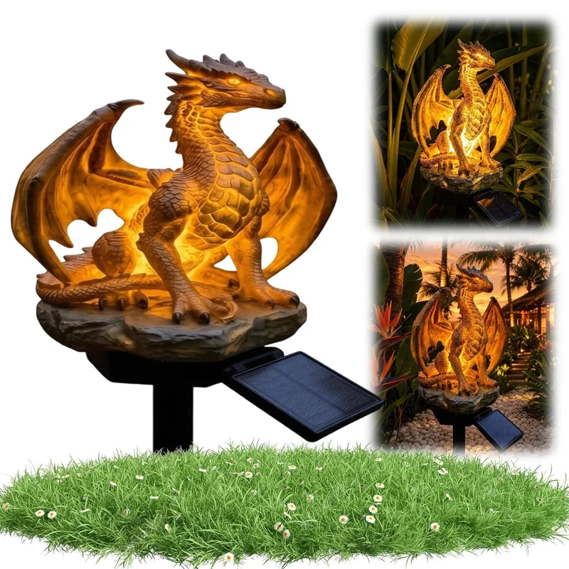 Ledsen™ DragonLight: Solcellsdrake Trädgårdslampa Utomhus Dekorativ Lampa