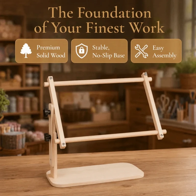 Holder360° EmbroideryStand: Justerbart Broderi Ställram Hållare Verktyg