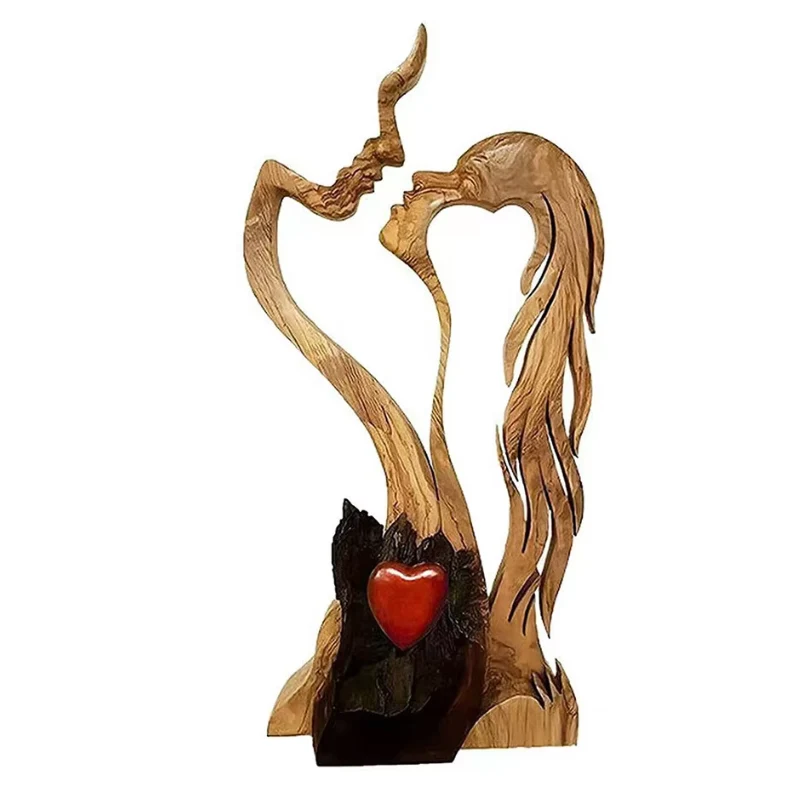 ArtDecor - Träälskande Par Konst Dekor Ornament
