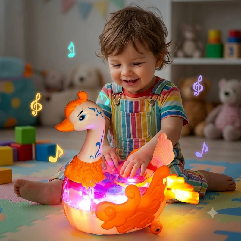 Kletshuts™ SwanToy - LED Transparent Växel Design Svandocka