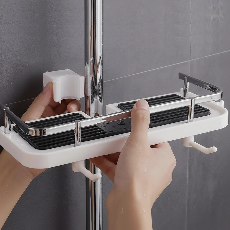 GlideHold® ShowerRack - Modern Badförvaring Duschställning