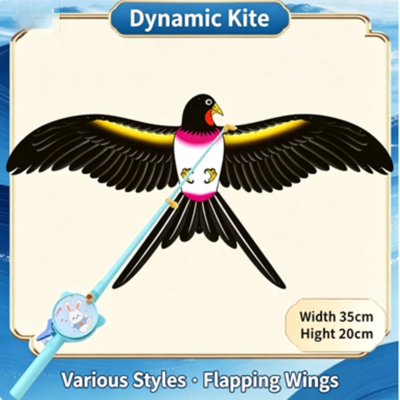 Kletshuts™ FlappingKite 1+1 GRATIS - Flappande Vingad Djurdrake Med Fiskespöshållare