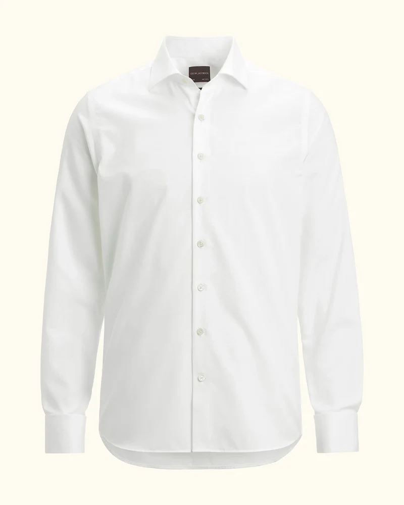Non Iron Twill Slim Fit Double Cuff Skjorta