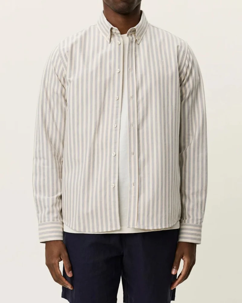 Konrad Striped Oxford Skjorta