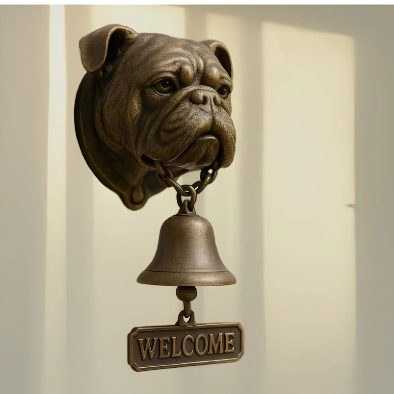 DogDoorbell – Charmig Rustik och Vintage Stil Dekor Välkommen Hem Hundklocka