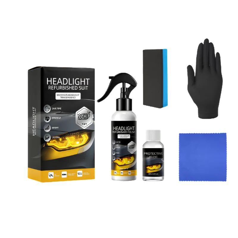 HeadlightShine: Kit För Rengöring Och Aterställning Av Bilstrålkastare