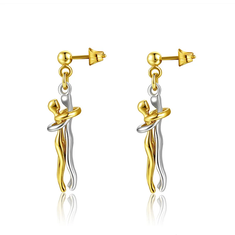Jewelance™ LoversEarrings 1+1 GRATIS: Elegant Älskarens Omfamning Design Mode Örhängen