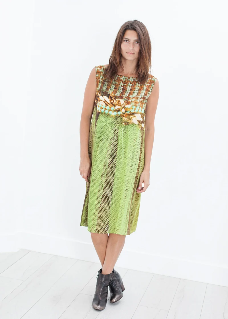Silk Shift in Tweed and Net -UEB