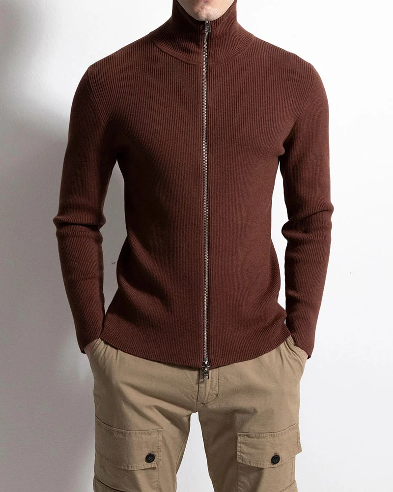 Cardigan Rib Zip
