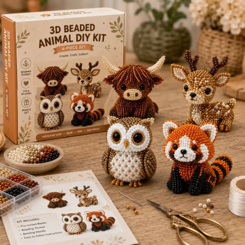 Kletshuts™ BeadCrafts: Nybörjarvänliga Roliga 3D DIY Pärlprojekt