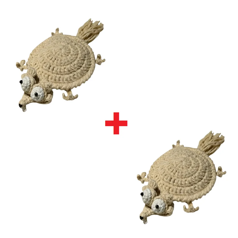 Globetrek° CrochetCoaster 1+1 GRATIS: Roligt Ekorre Virkat Underlägg