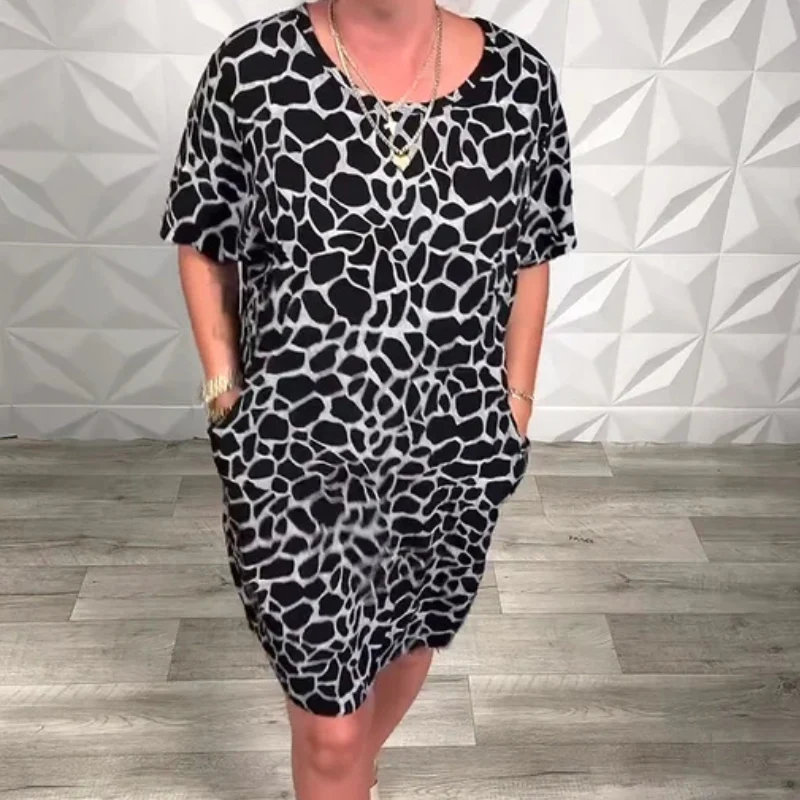 Icone™ ComfortDress - Avslappnad Tryckt Bekväm Miniklänning