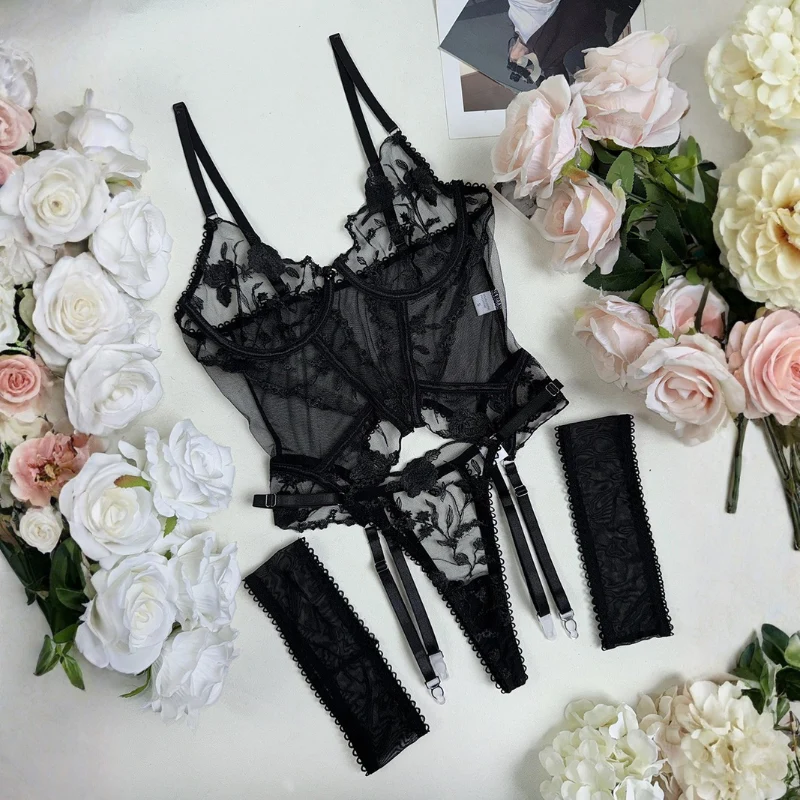 Icone™ LaceLingerie: Sexig Nattspets Lingerie Med Spetstrosa