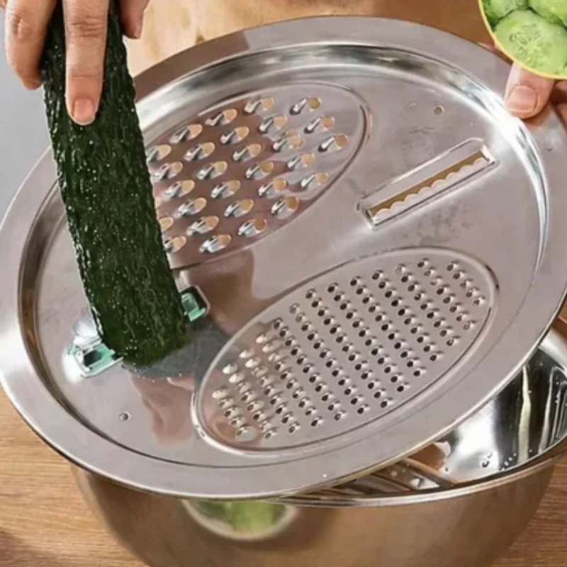 Globetrek° MultifunctionalStrainer: 3-In-1 Multifunktionell Kök Grej Skivmaskin Och Sil