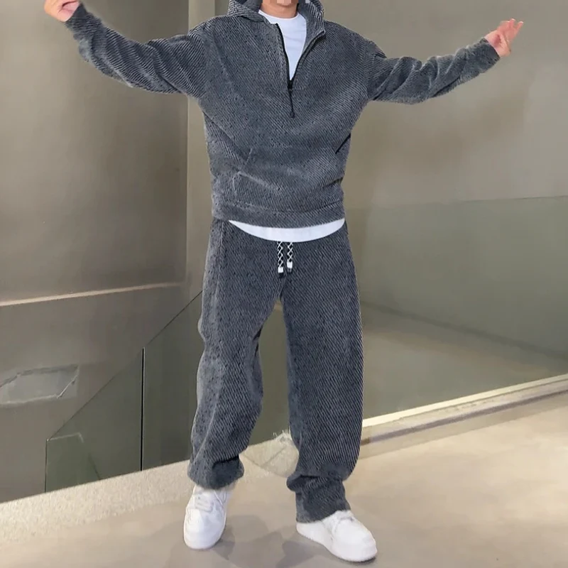 Icone™ UrbanWear: Moderiktig Urban Hoodie Och Lösa Byxor Set