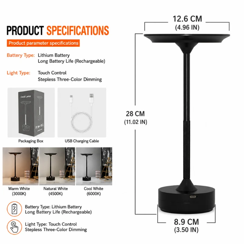 Ledsen™ LuxeLamp: Modern Elegant Nattlampa Bord Touch Lampa