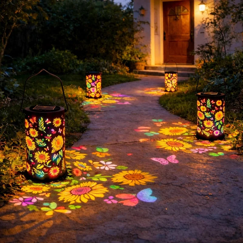 Ledsen™ SunflowerLamp: Solenergidriven Utomhus Solroslampa