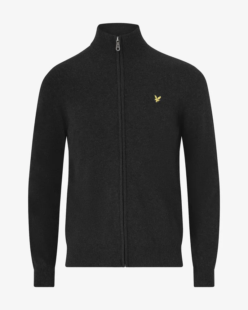 Lambswool Blend Zip Cardigan