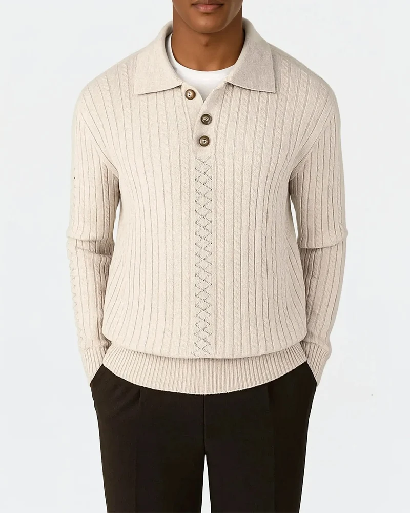 Jules Knitted Polo Tröja