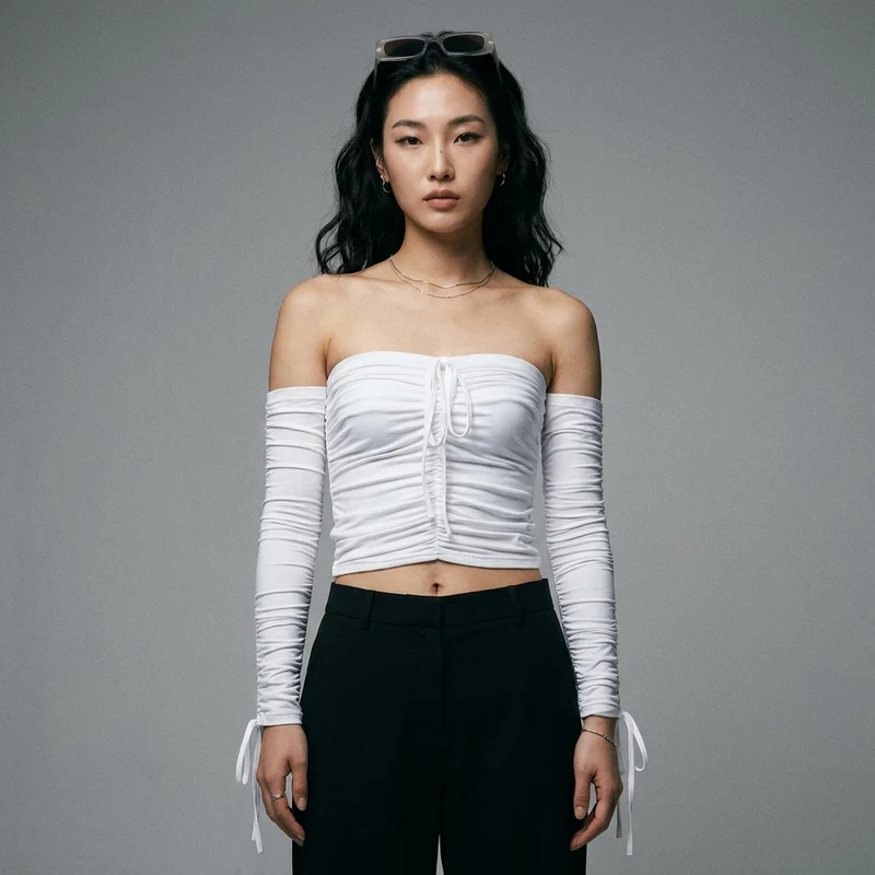 Crop Top Épaules Dénudées