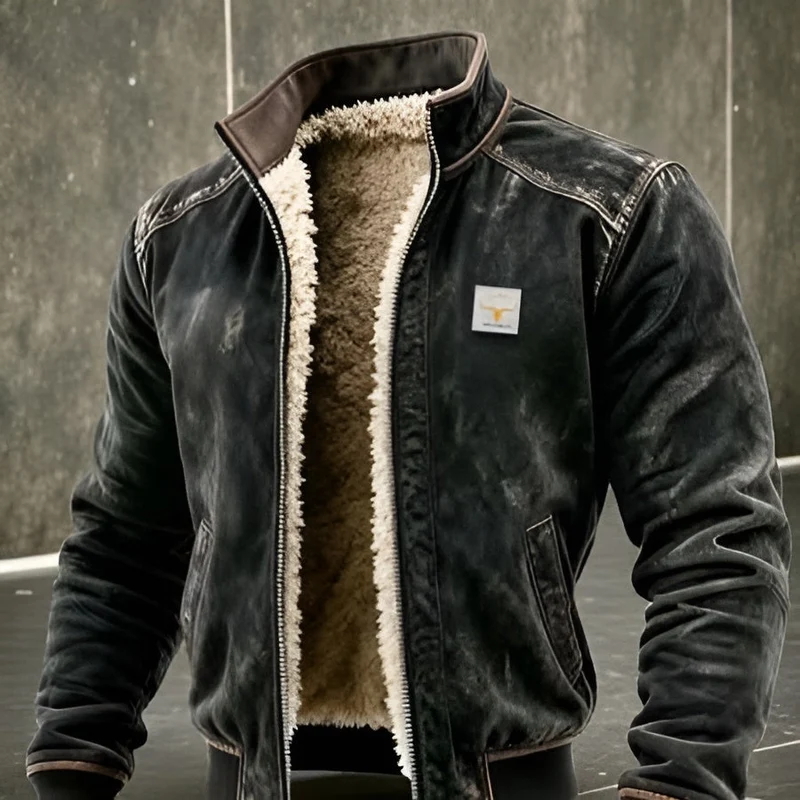 Icone™ RuggedJacket: Ultimata Vintage Herr Vinter Robust Jacka