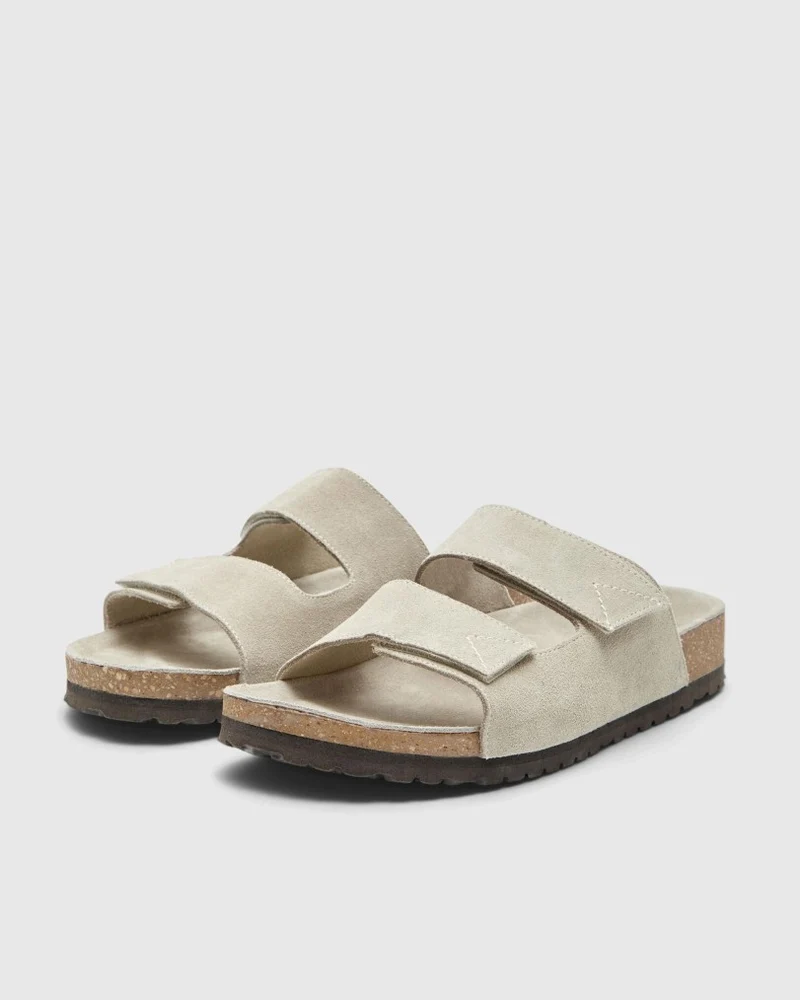 Bastian Suede Strap Slider Tofflor