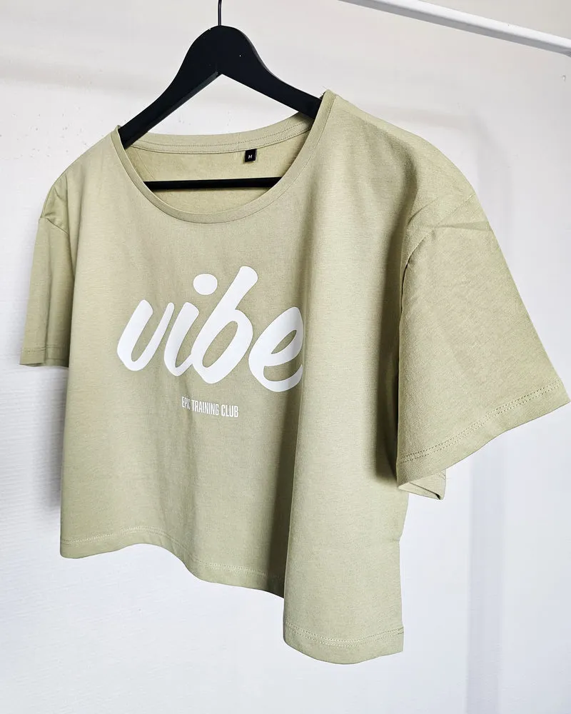 Vibe Crop Tee (Sage)