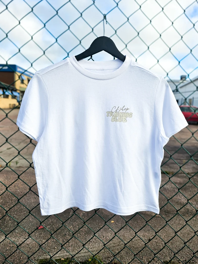 CFSHOP Training Club - Cropped Boxy Tee (White)