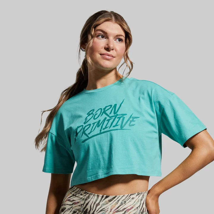 Born Primitive - Training Crop Tee 2.0 (Jungle Mist)