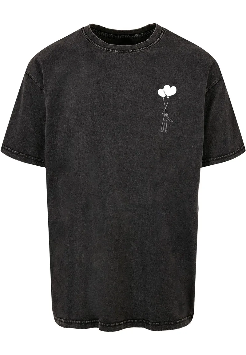 MC Love In The Air Acid Washed Heavy Oversize Tee