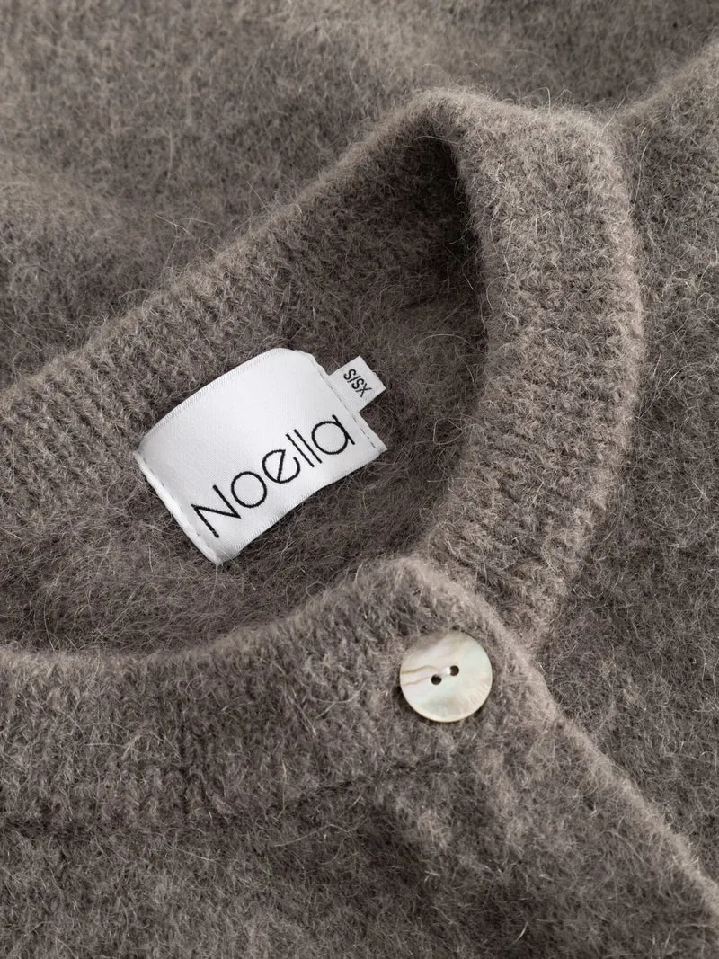 Noella - Kae Ss Knit Cardigan 12940086 - 173 - Coffee