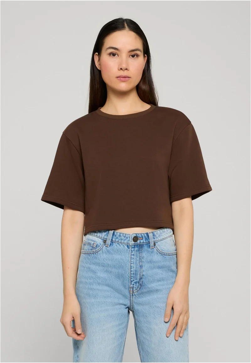 Ladies Light Terry Cropped Tee